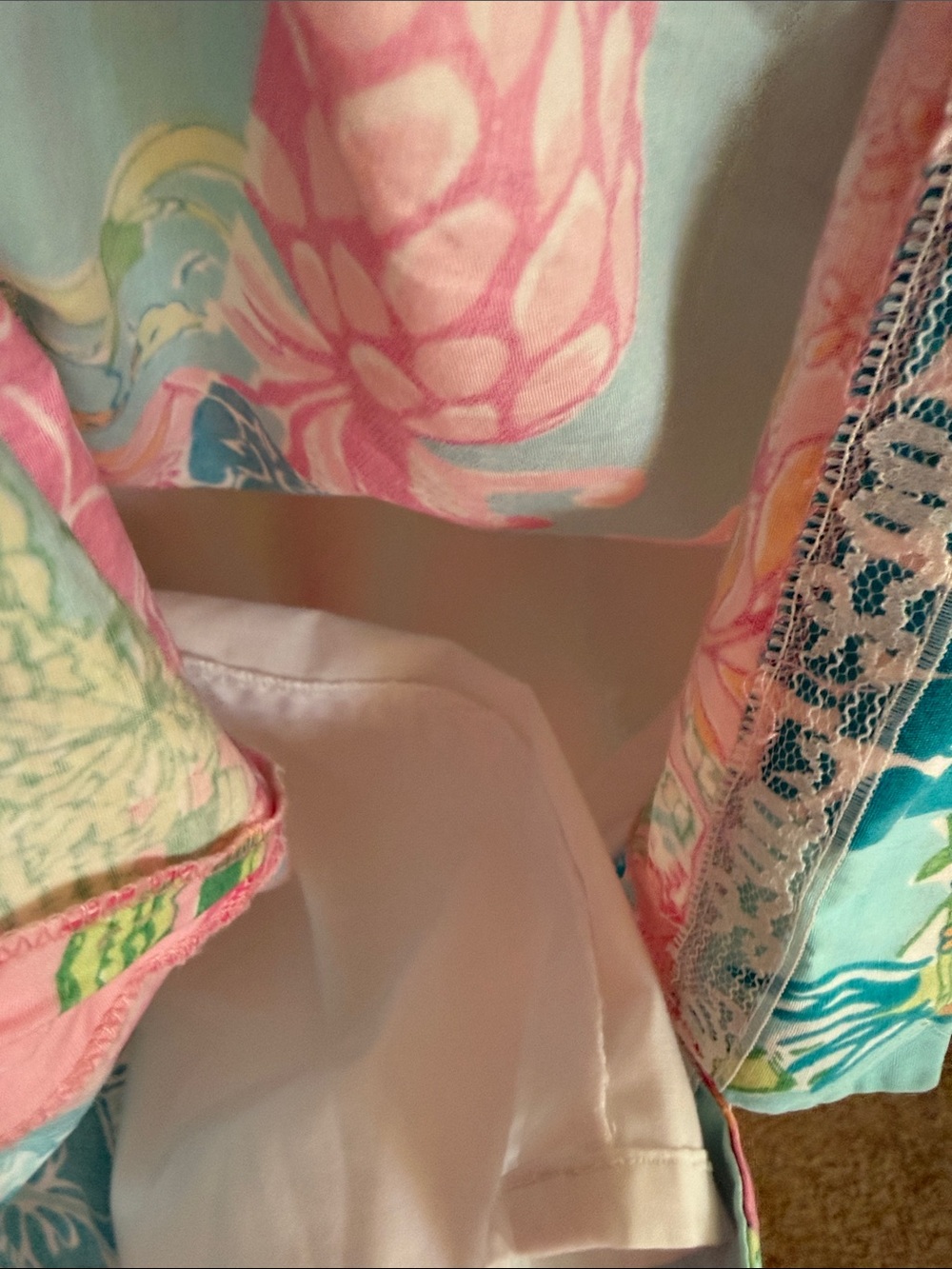 Lilly Pulitzer 💗Colorblock Patchwork Sleeveless Shift Dress - Pink, Blue & Green - Picture 8 of 15